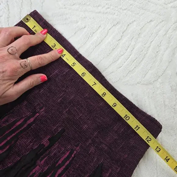 ๐ Lapis Anthropologie EUC Tube Dress Geometric Cityscape Strapless OS purple - Picture 14 of 17